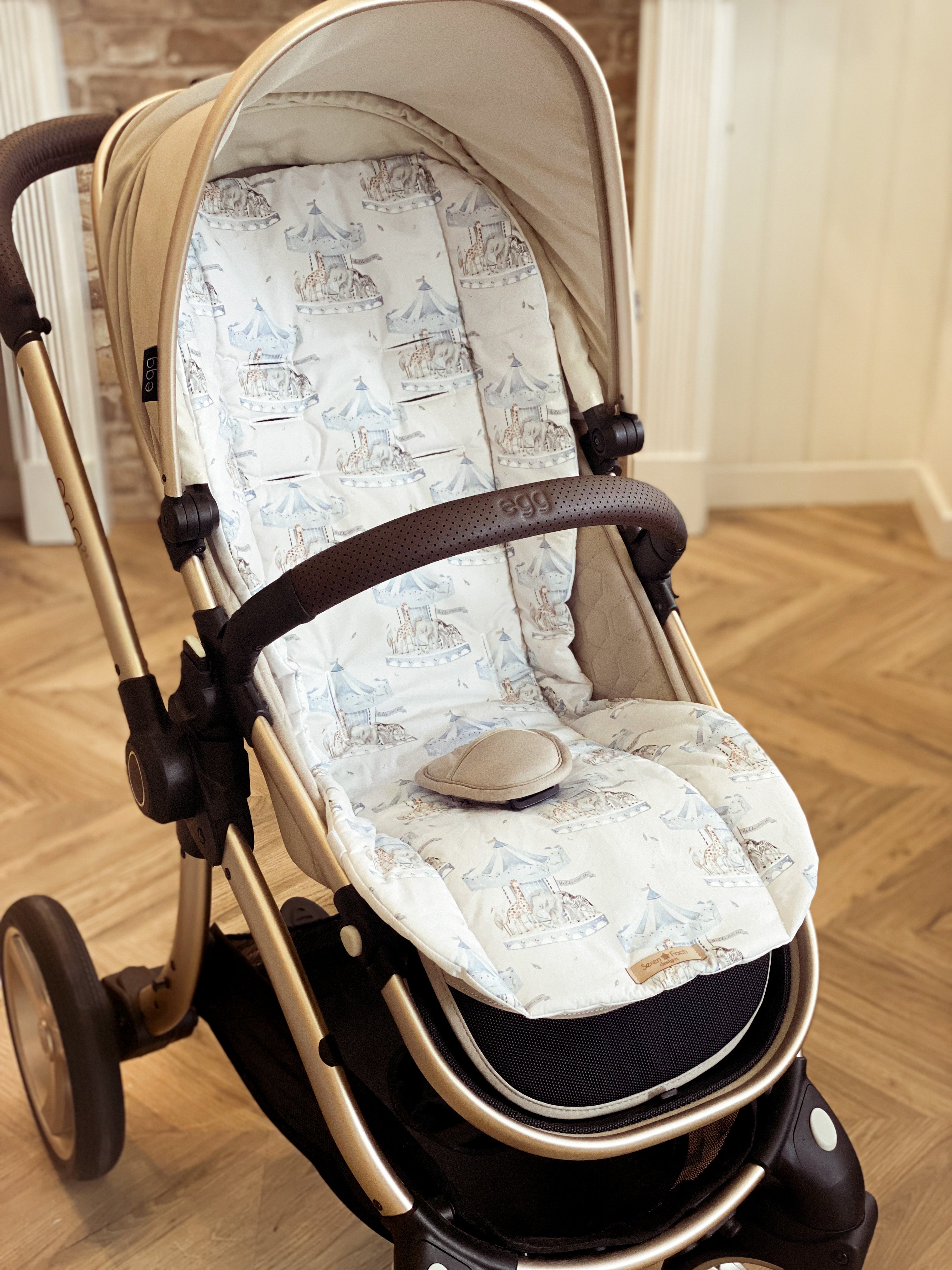 Carousel Blue Buggy Liner