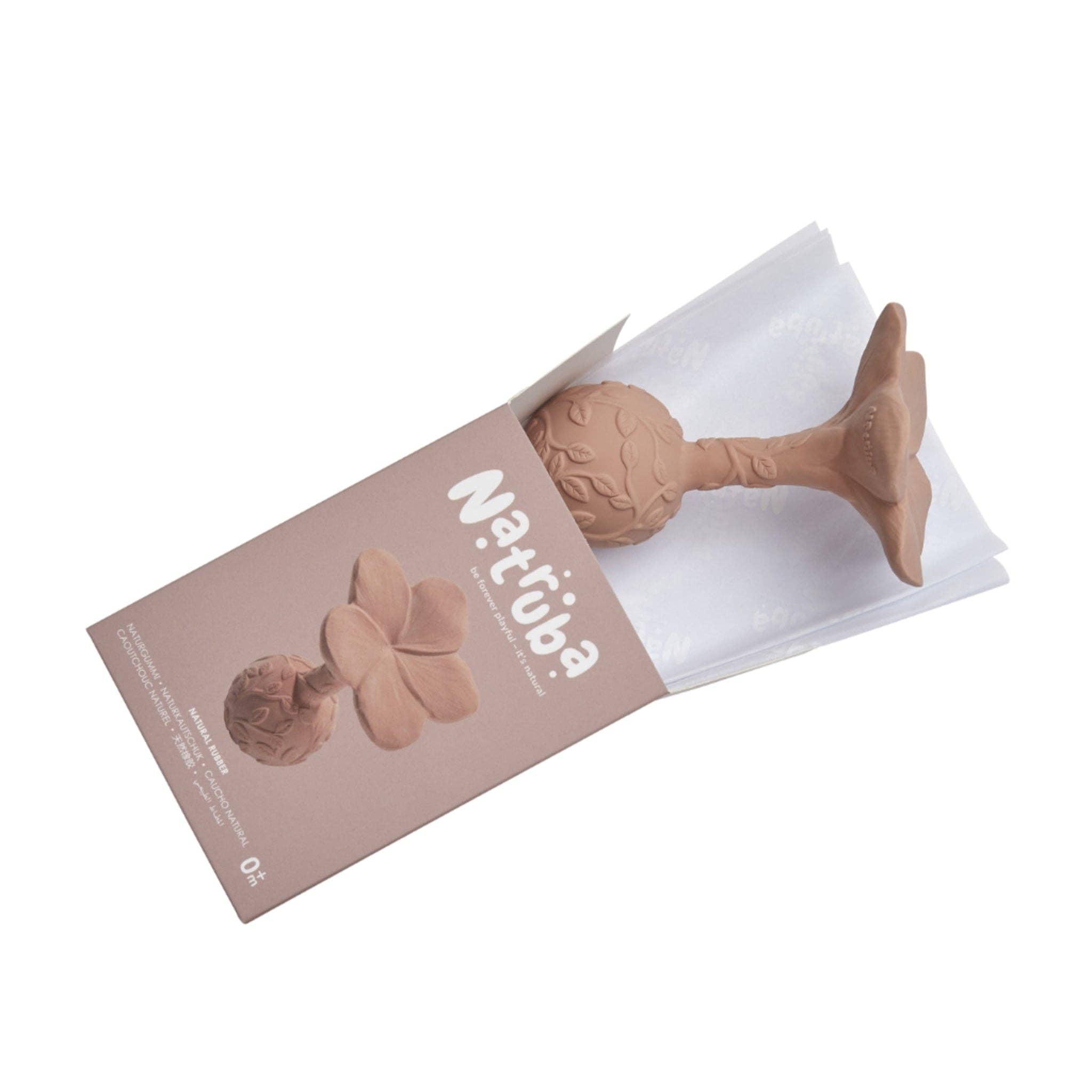 Natural rubber Rattle Plumeria - Rose