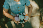 Load image into Gallery viewer, Crochet Baby Toy Dinosaur rattle-steggi soft purple
