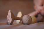 Load image into Gallery viewer, Natural rubber Rattle Rose - Beige
