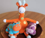 Load image into Gallery viewer, Crochet Baby Toy Dinosaur rattle-steggi soft purple
