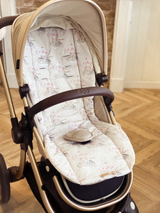 pink carousel buggy/pram liner