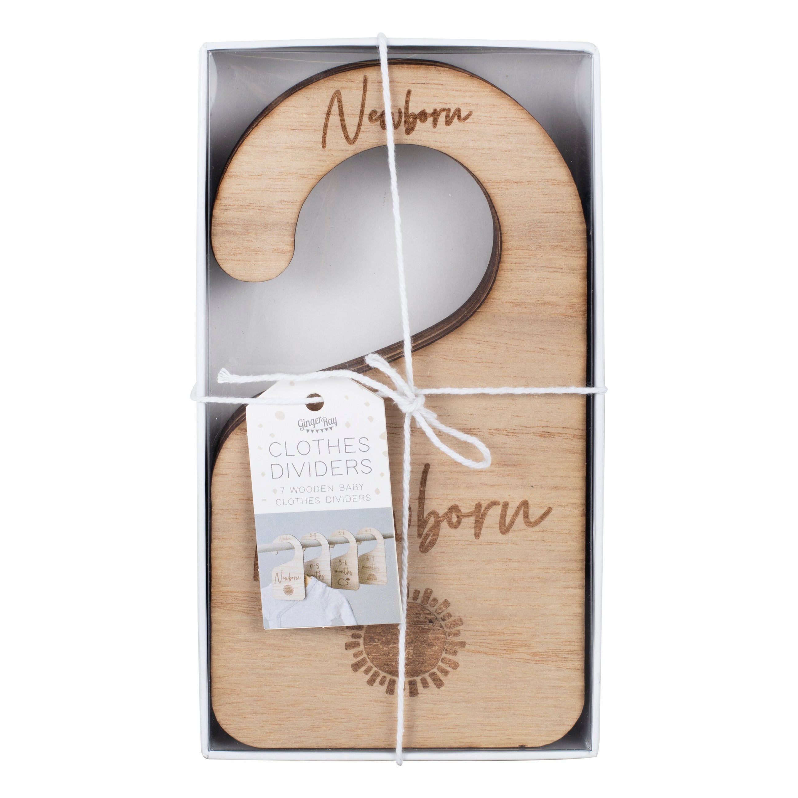 Wooden baby organiser hangers