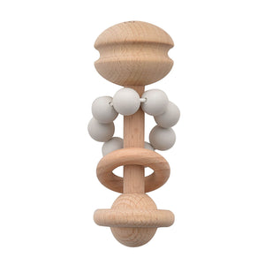 Grey Teether rattle by Bambino