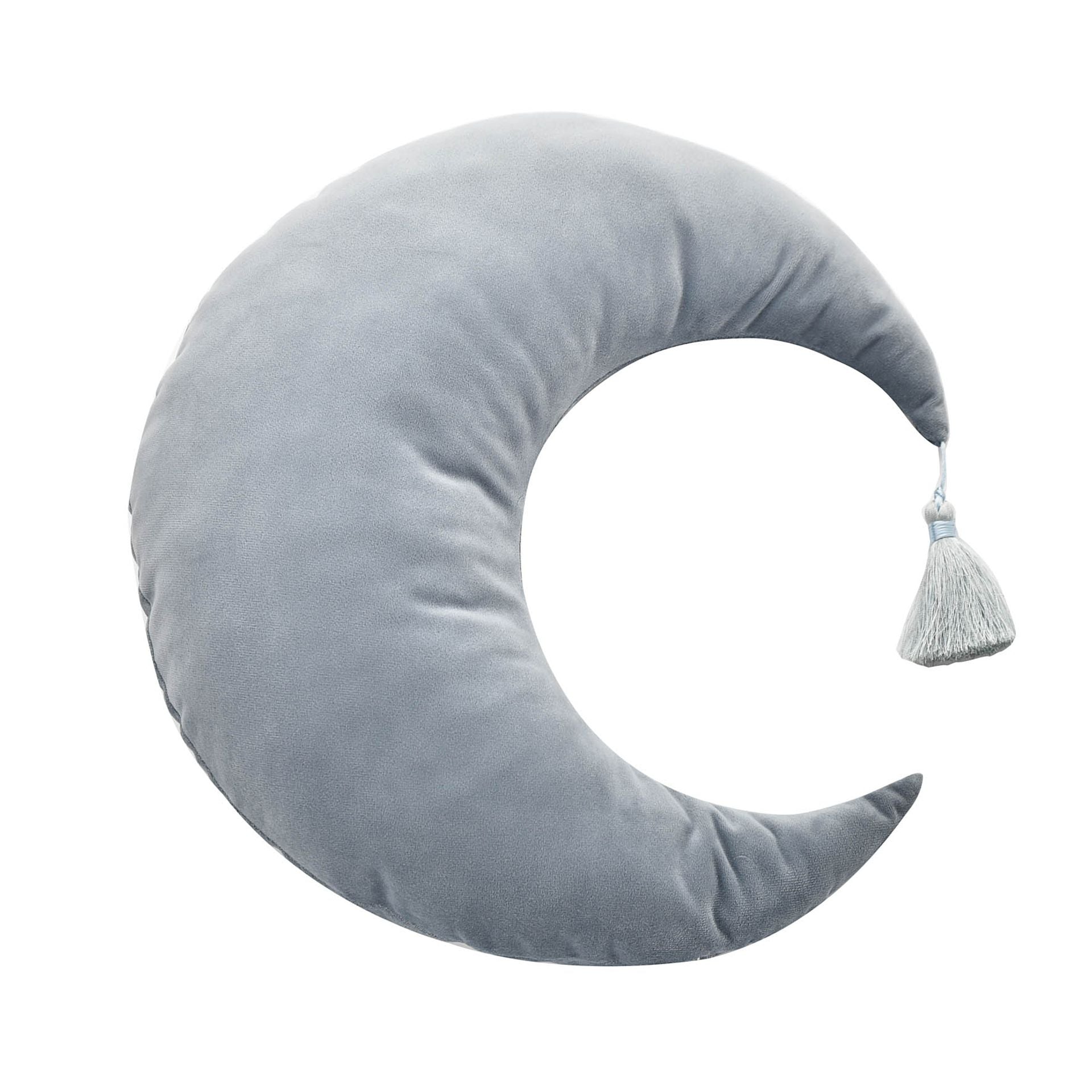 Blue velvet moon cushion