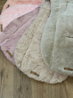 Load image into Gallery viewer, Baby pink fur buggy/pram liner
