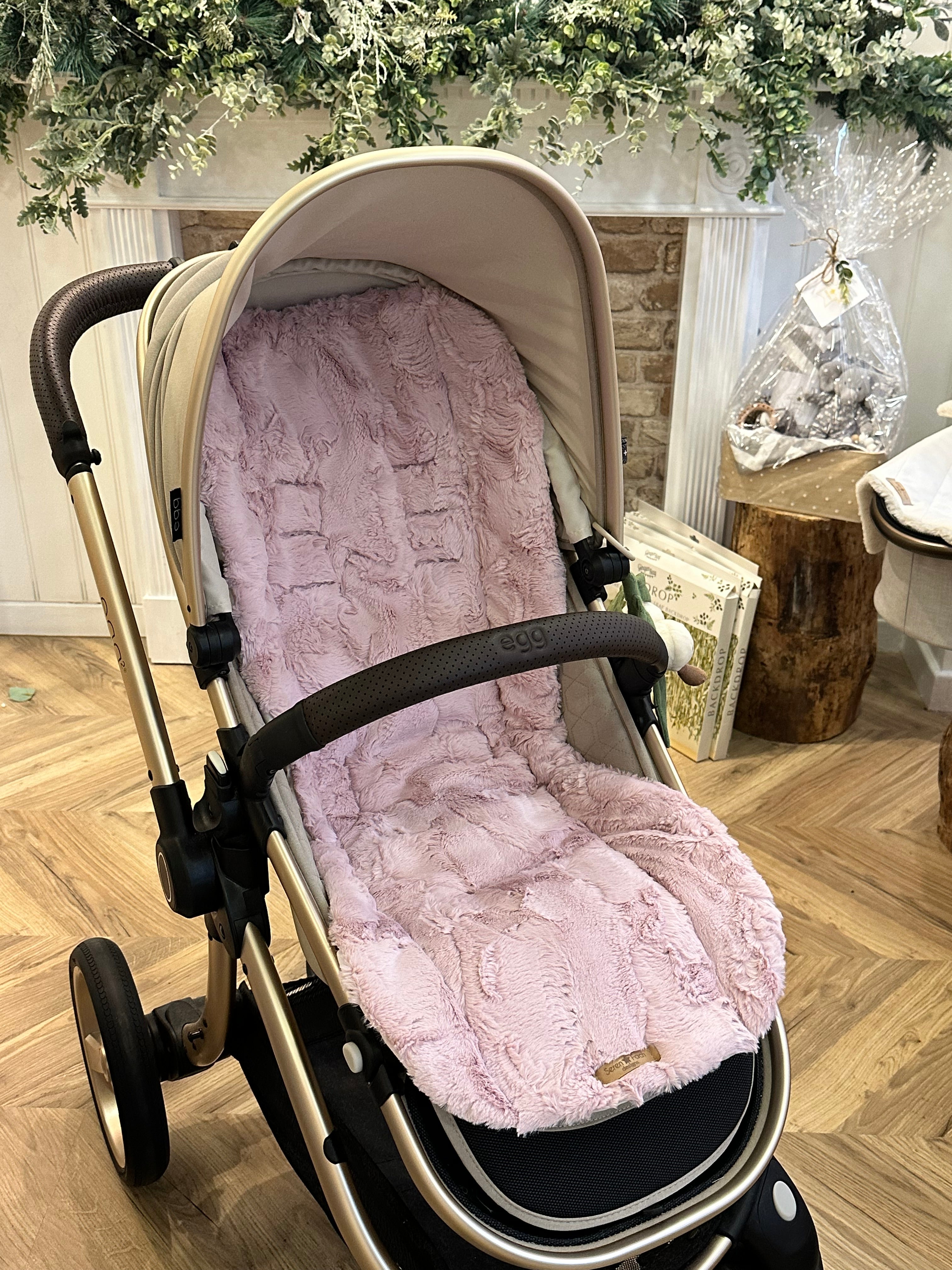 Rosewater fur buggy/pram liner