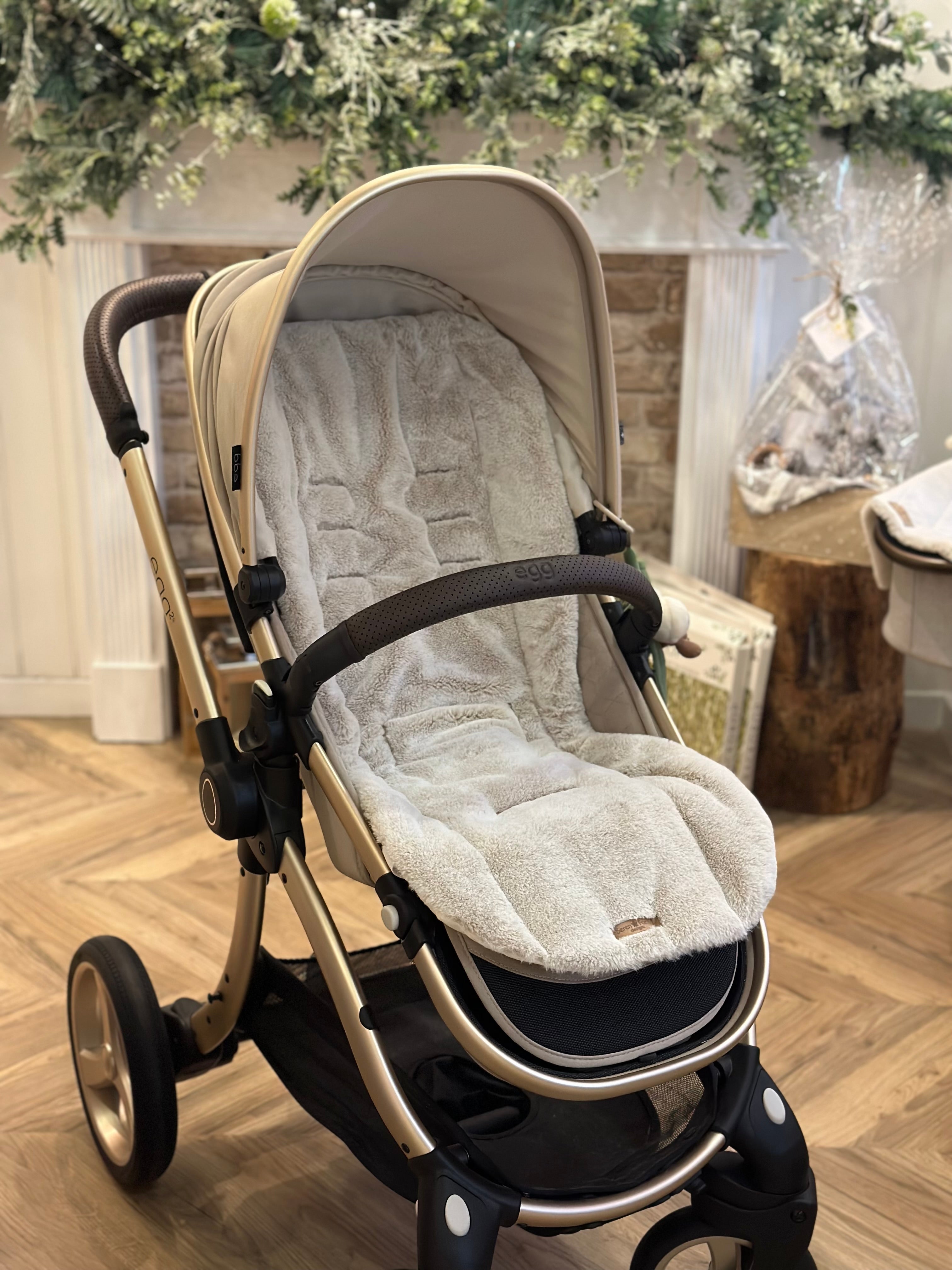 Beige Frost buggy/pram liner