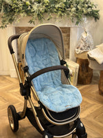 Load image into Gallery viewer, Blue buggy/pram liner
