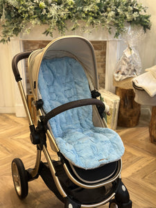 Blue buggy/pram liner