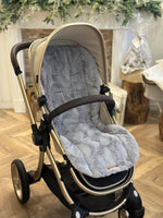 Load image into Gallery viewer, Silver gray buggy/pram liner
