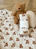 Load image into Gallery viewer, Love you teddy bear Cuddle Comforter
