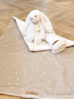 Load image into Gallery viewer, Dainty confetti hearts beige Blanket
