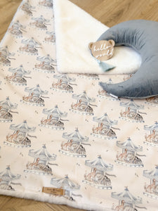 Blue Carousel Blanket