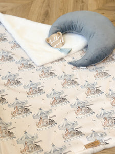 Blue Carousel Blanket