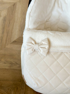 Layback size cream padded Carseat cosytoes