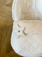 Load image into Gallery viewer, Standard size Beige padded velvet Carseat Cosytoes
