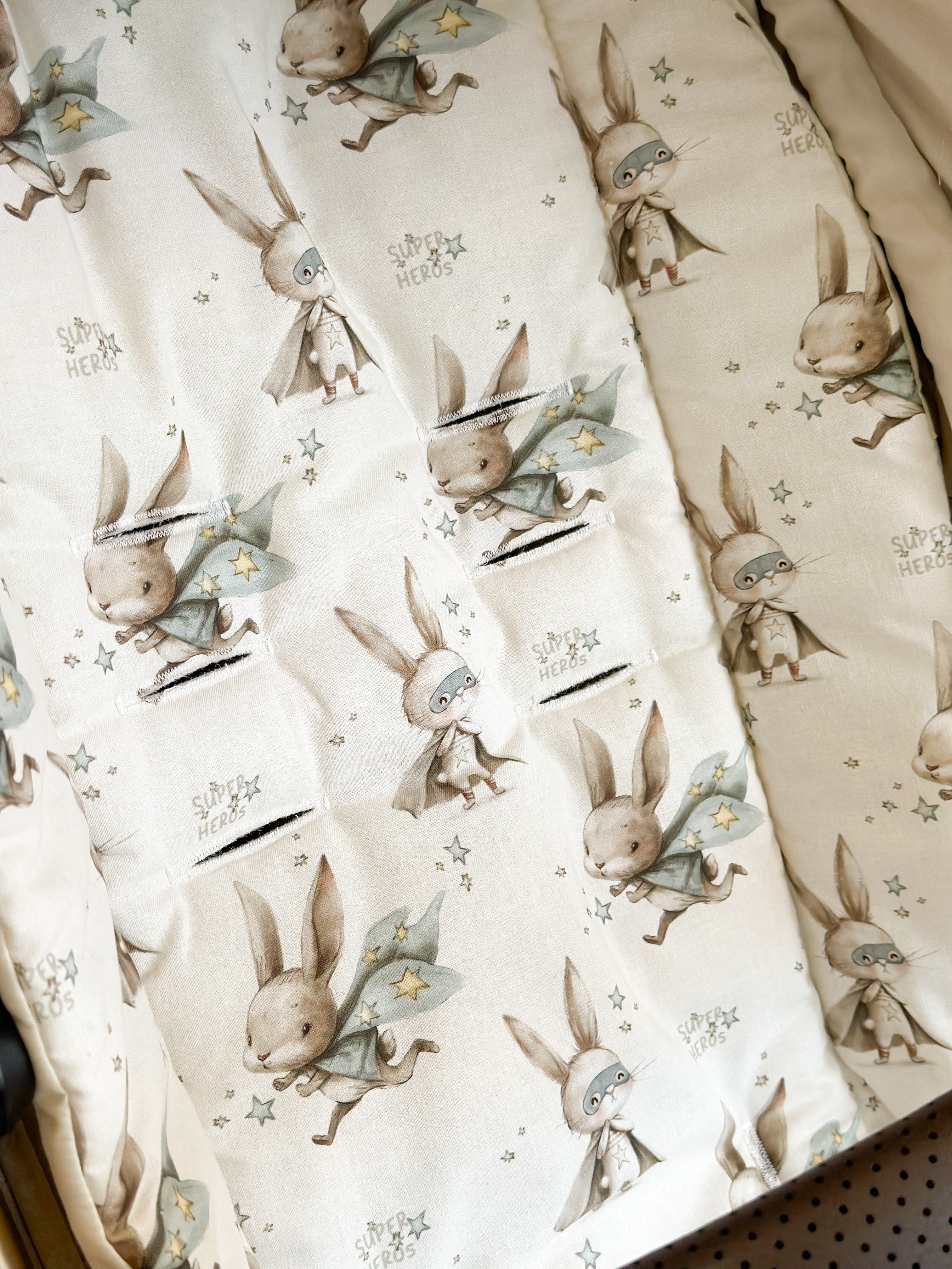 Super Hero bunny blue Buggy Liner