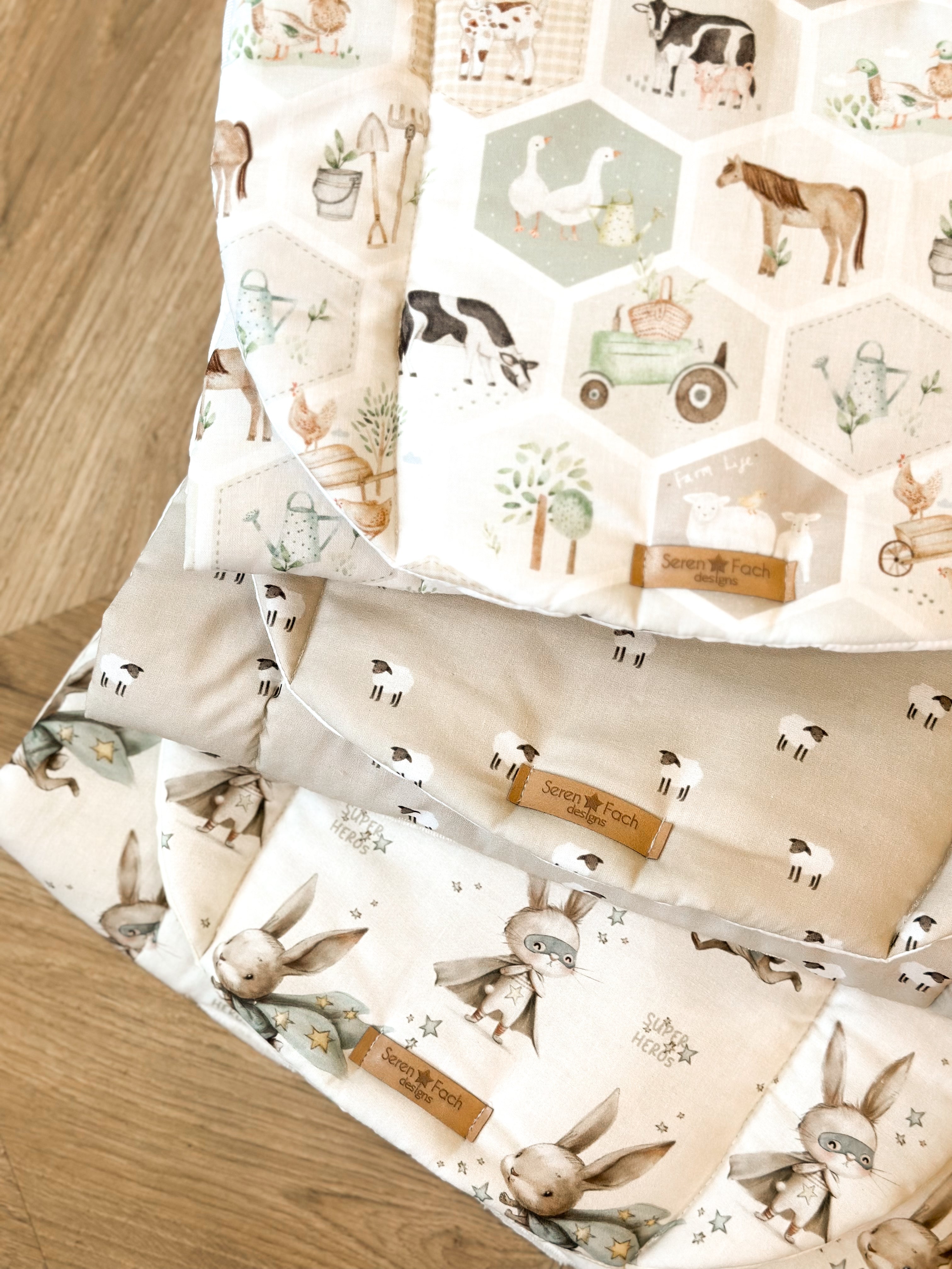 Super Hero bunny blue Buggy Liner