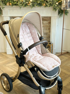 Budget pink star buggy liner