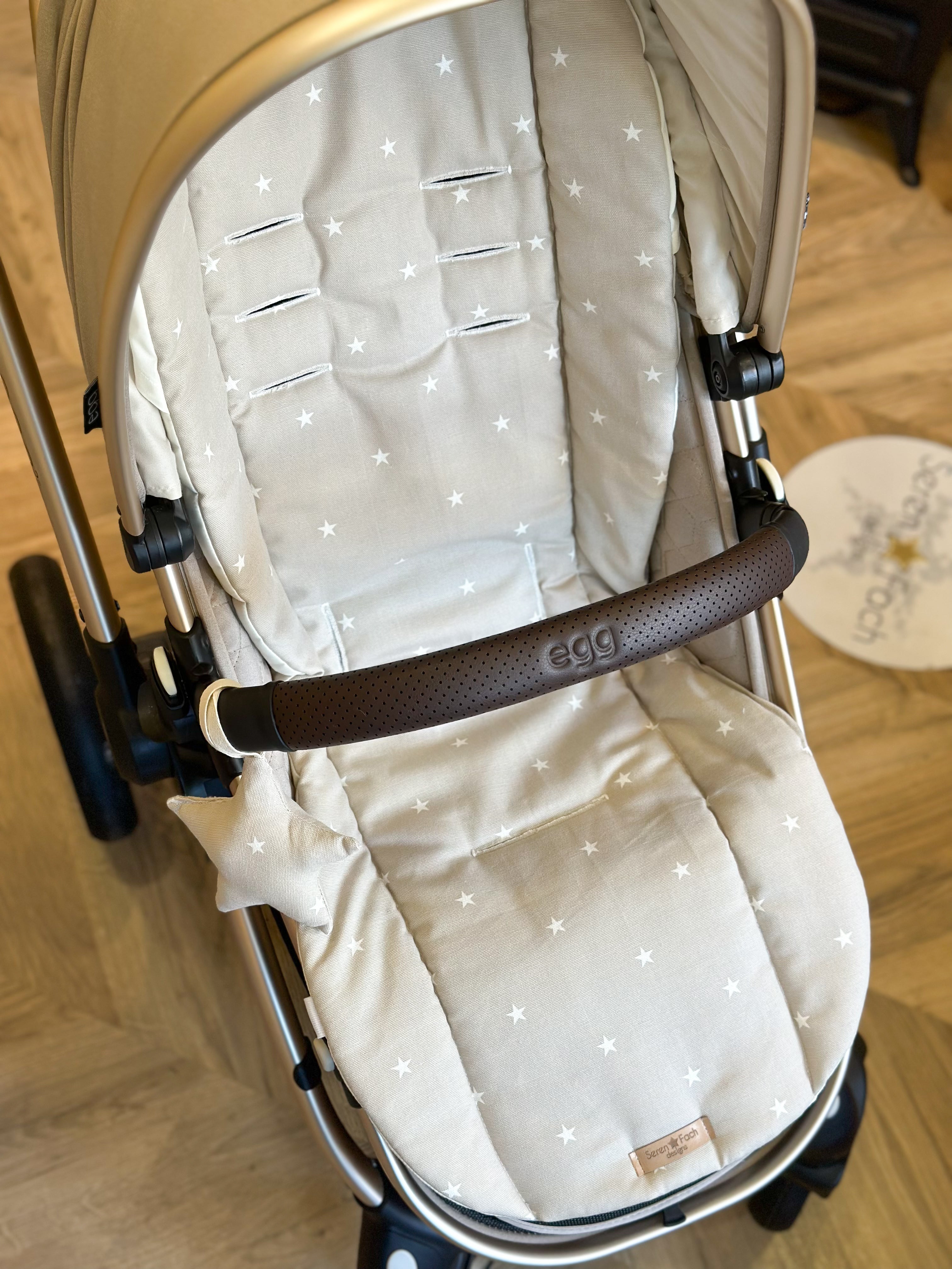 Budget white star buggy liner