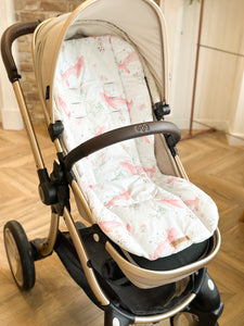 Pink Whale cotton Buggy liner