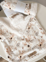 Load image into Gallery viewer, Neutral flower cuddle comforter
