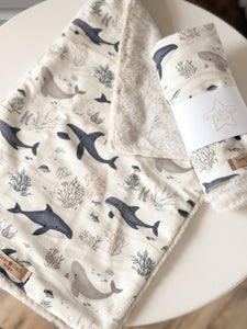 Whale cuddle comforter
