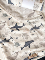 Load image into Gallery viewer, Whale cuddle comforter
