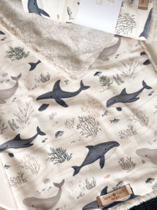 Whale cuddle comforter