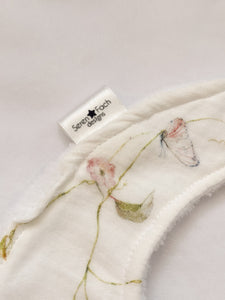 Butterfly muslin bib