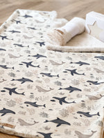 Load image into Gallery viewer, Ocean whale blanket
