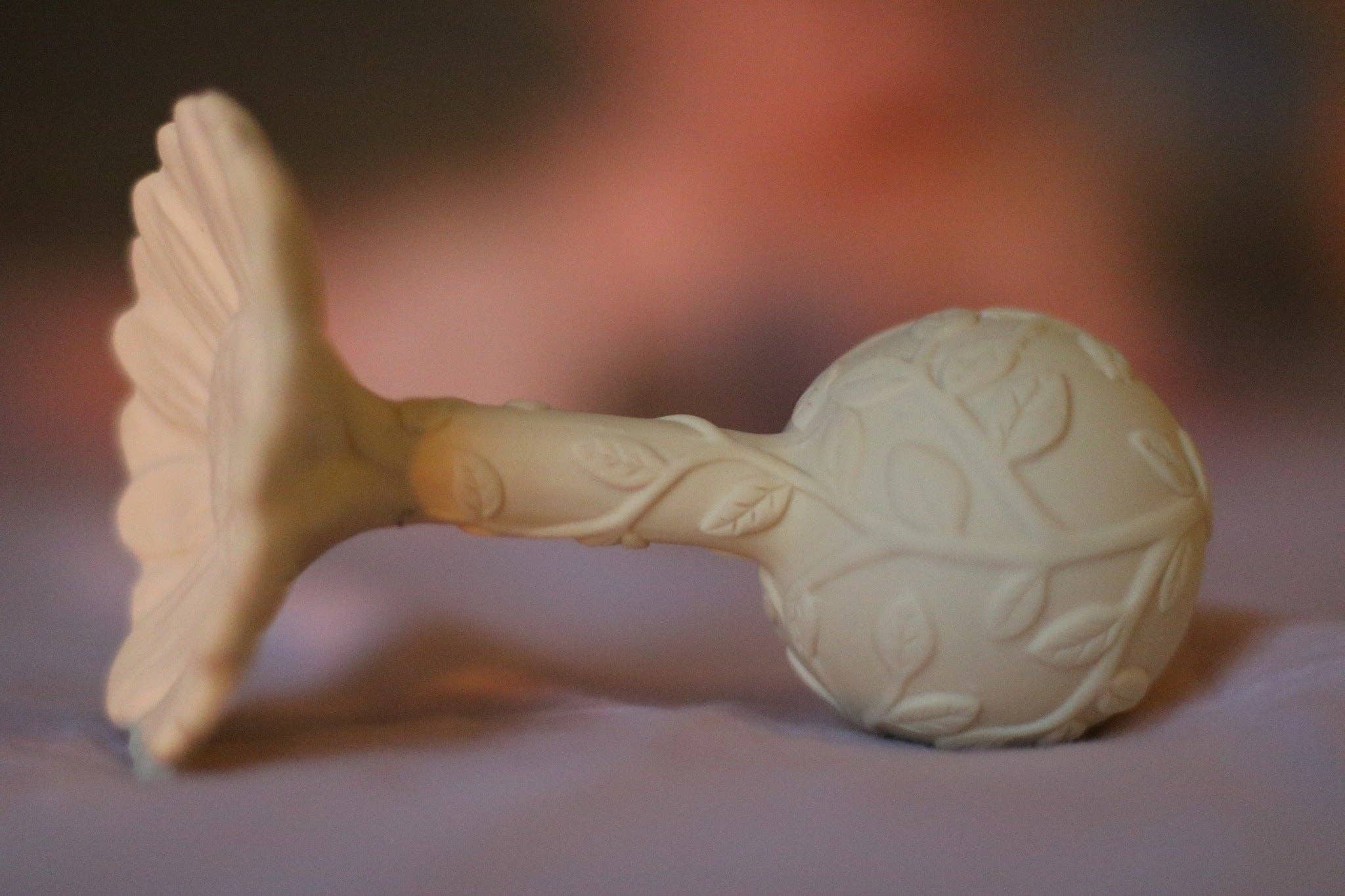 Natural rubber Rattle Daisy - Yellow