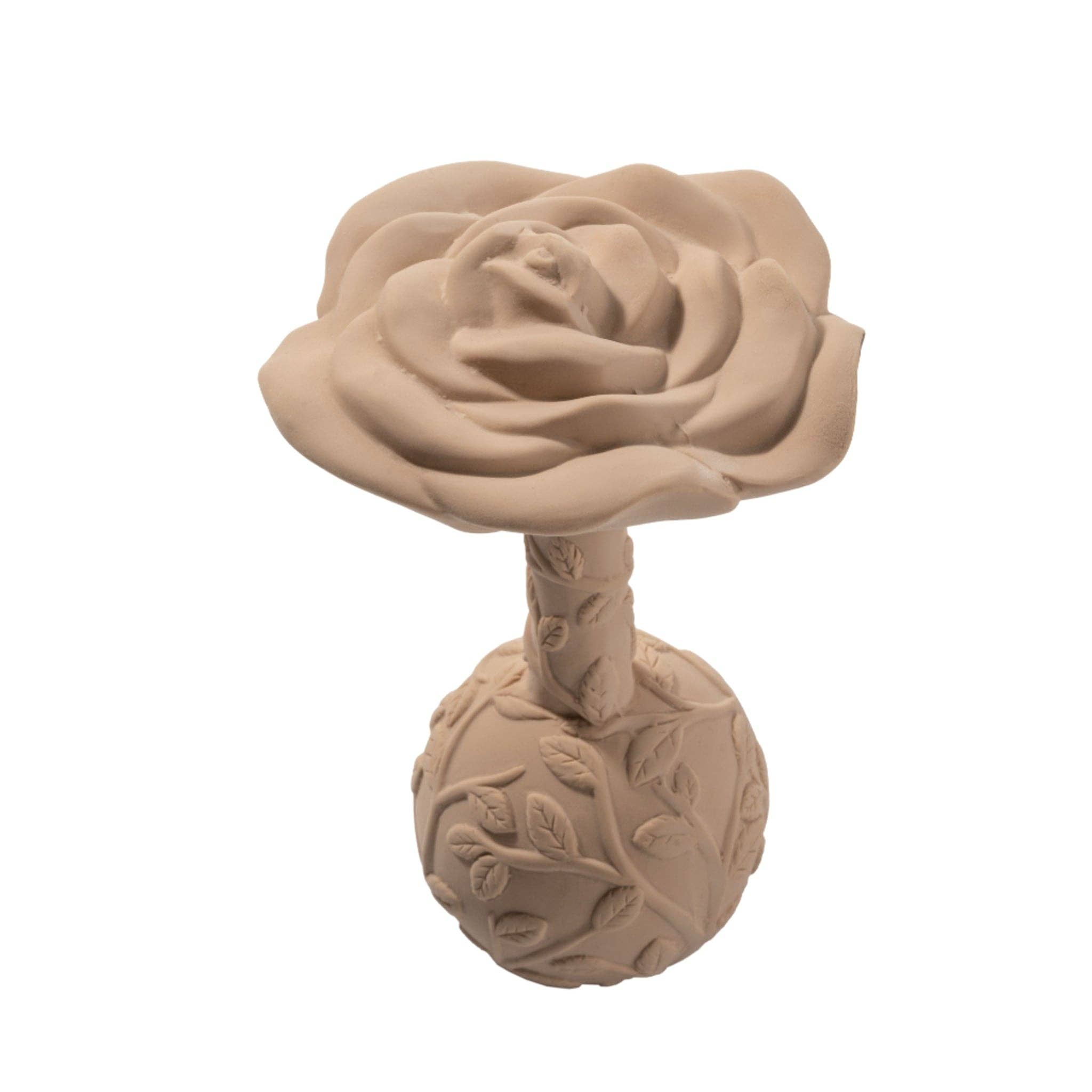 Natural rubber Rattle Rose - Beige