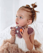 Load image into Gallery viewer, Crochet Baby Toy Dinosaur rattle-steggi soft purple
