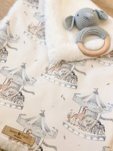 Blue Carousel Comforter