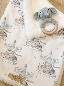 Blue Carousel Comforter