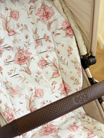 Load image into Gallery viewer, Bunny &amp; Flowers buggy/pram Liner
