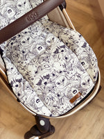 Load image into Gallery viewer, Navy &amp; White Woodland Animal Liner
