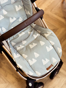 Mountain peaks light blue buggy liner