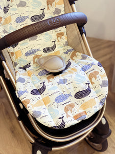 Sea Life Cream Buggy Liner