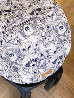 Load image into Gallery viewer, Navy &amp; White Woodland Animal Liner
