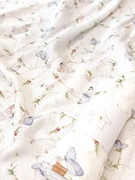 Load image into Gallery viewer, White Butterfly Swaddle Blanket

