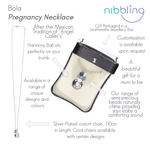 Load image into Gallery viewer, Bola Pregnancy Necklace: Silver Bola with Blue Topaz
