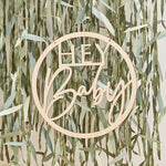 Load image into Gallery viewer, Wooden Hey Baby Hanging Hoop
