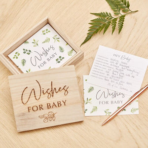 Botanical Baby Shower Advice Cards & Keepsake Box